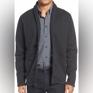 Billy Reid Men's Charcoal Cardigan Sweater